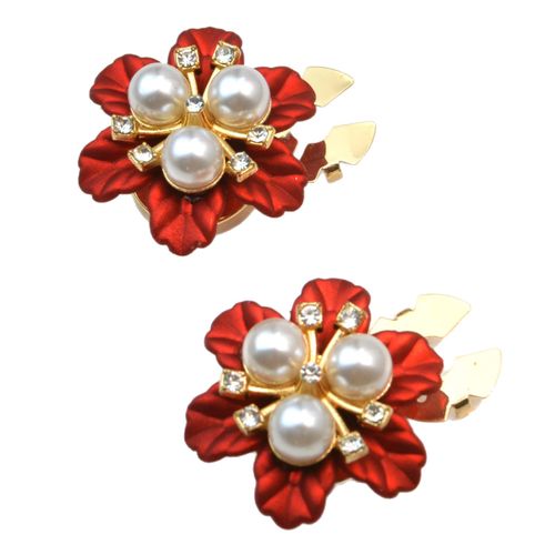 Cufflinks six-petal flower pearl shirt dress sleeve petal button cover cufflinks shirt decoration