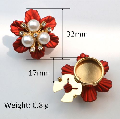 Cufflinks six-petal flower pearl shirt dress sleeve petal button cover cufflinks shirt decoration