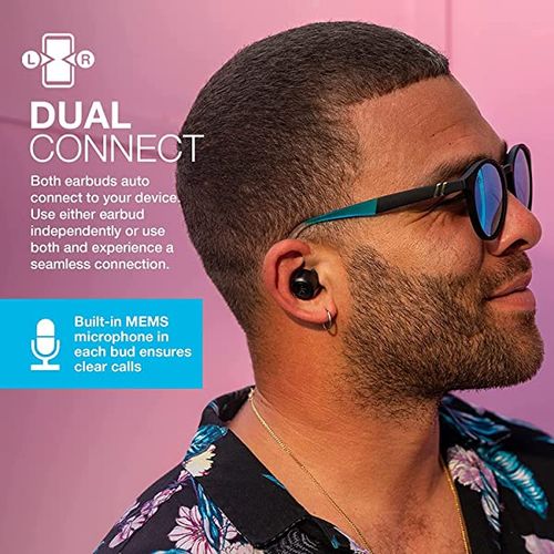 JLab Go Air Pop True Wireless Bluetooth Earbuds + Charging Case | Slate | Dual Connect | IPX4 Sweat Resistance | Bluetooth 5.1 Connection | 3 EQ Sound Settings Signature, Balanced, Bass Boost