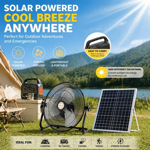 Solar Floor Fan