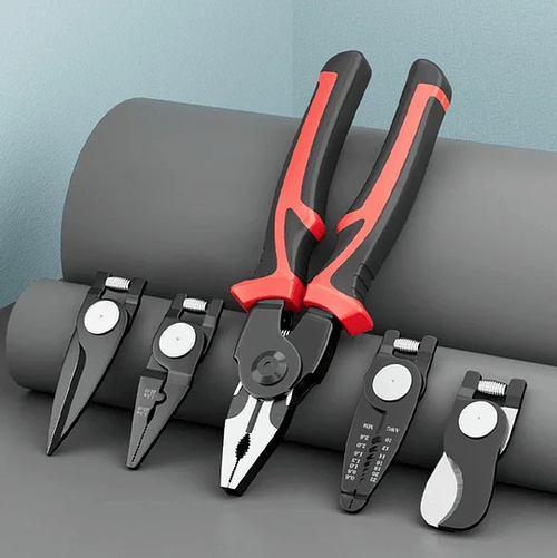 Multifunctional 5-in-1 Interchangeable Head Pliers Tool Set