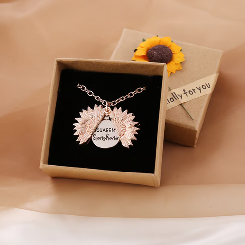 🎁Buy 1 get 3 free🔥🌞You are my sunshine sunflower necklace with gift box🌻