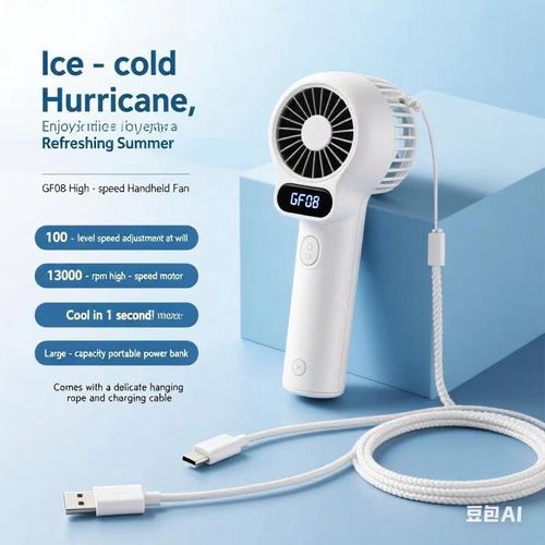 New 100-speed high-speed handheld fan usb charging mini portable turbo fan