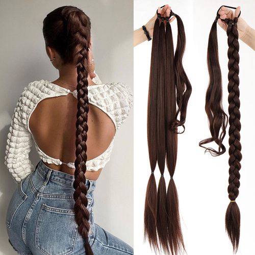 Wig, ponytail, woman's twining hair extension, ponytail braid, synthetic fake braid, boxing ponytail