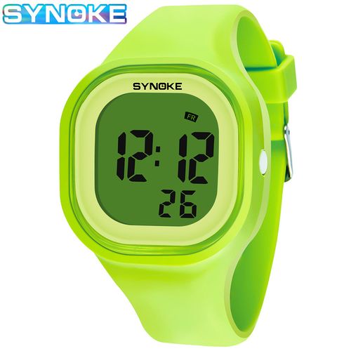 SYNOKE's best-selling jelly Korean version electronic watch for both boys and girls, a waterproof seven-color luminous silicone electronic watch for women