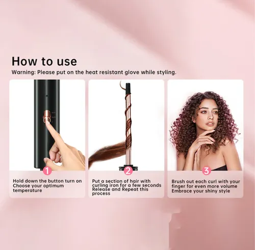 3-8-Inch Wool Curl Ultra Fine Curler
