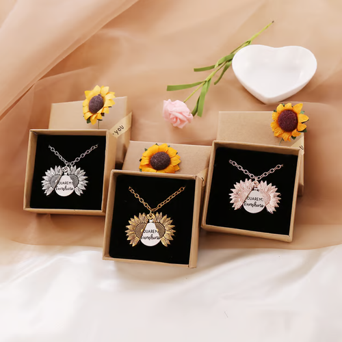 🎁Buy 1 get 3 free🔥🌞You are my sunshine sunflower necklace with gift box🌻