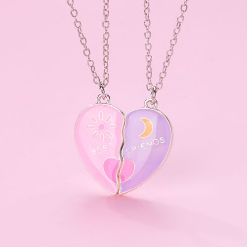 Cartoon children's necklace with sun and moon alloy oil drops