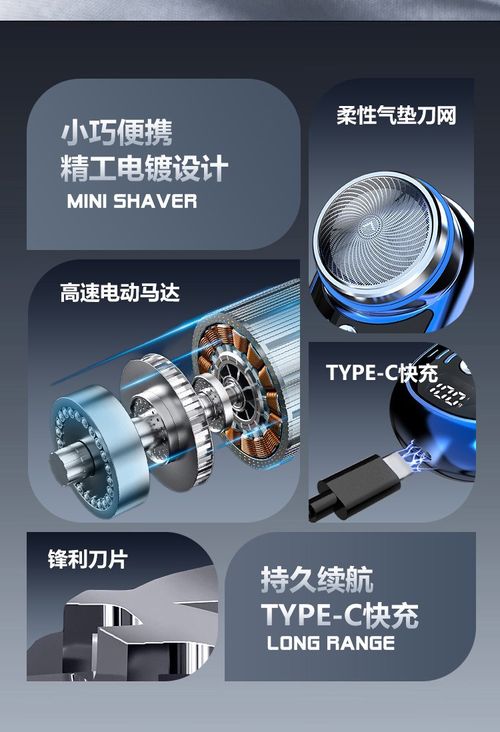 New Upgrade Mini Electric Razor & Rechargeable Shavers for Men