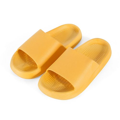 Super cute printed thick-soled home anti-slip toe cover slippers