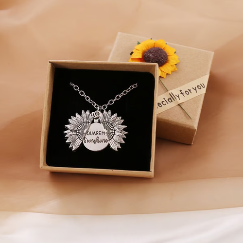 🎁Buy 1 get 3 free🔥🌞You are my sunshine sunflower necklace with gift box🌻
