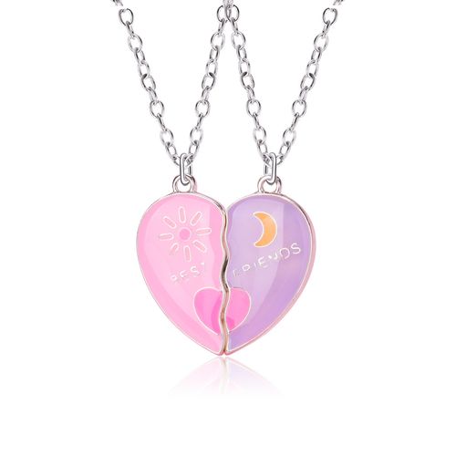 Cartoon children's necklace with sun and moon alloy oil drops
