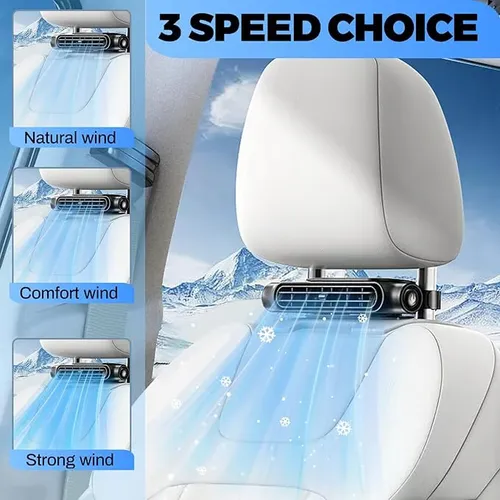 Seat Car Fan Portable USB Plug-in Three-speed