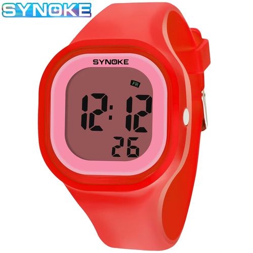 SYNOKE's best-selling jelly Korean version electronic watch for both boys and girls, a waterproof seven-color luminous silicone electronic watch for women