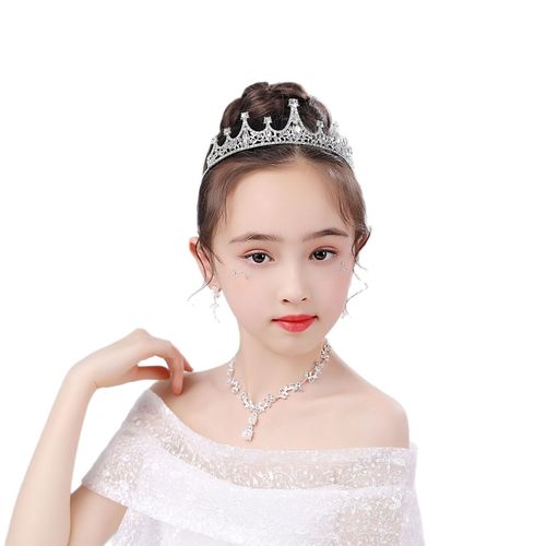 Girls' high-end clothing paired with crowns