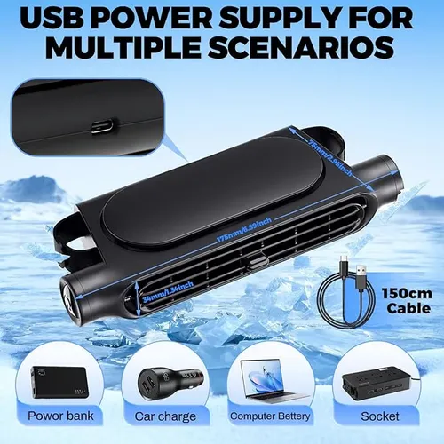 Seat Car Fan Portable USB Plug-in Three-speed