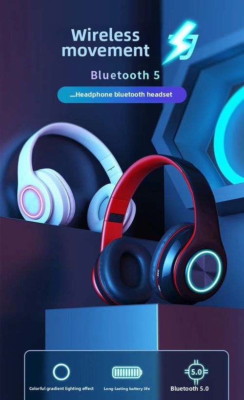 B39 light-emitting over-ear Bluetooth headphones