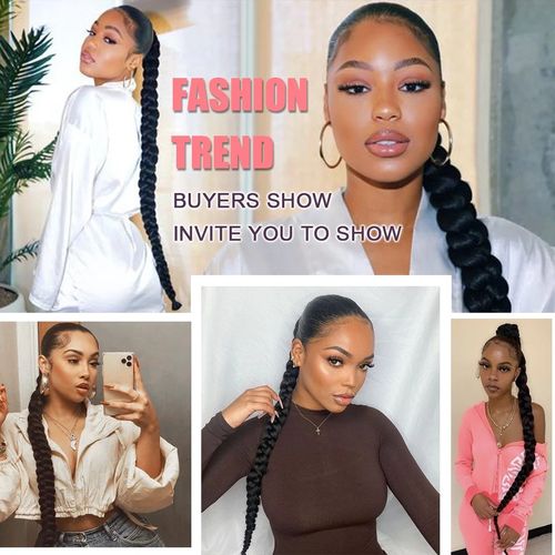 Wig, ponytail, woman's twining hair extension, ponytail braid, synthetic fake braid, boxing ponytail