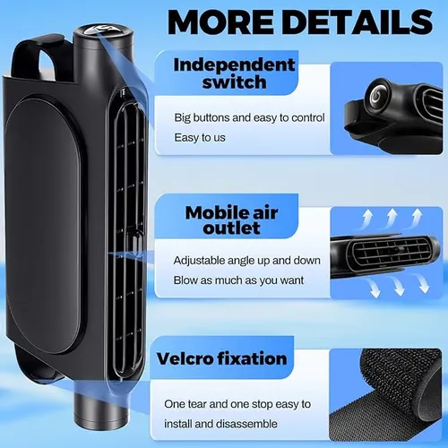 Seat Car Fan Portable USB Plug-in Three-speed