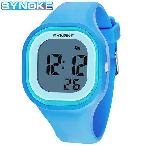 SYNOKE's best-selling jelly Korean version electronic watch for both boys and girls, a waterproof seven-color luminous silicone electronic watch for women
