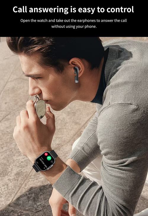 D8 Bluetooth Call 2-in-1 Bluetooth Headset Smartwatch