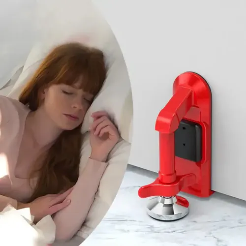 Portable Alarm Door Stopper Door Lock Brace Self-Defense Security Device for Anti Theft