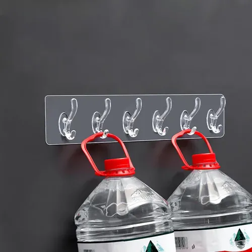 Multifunctional Transparent 6 Hooks ⚡