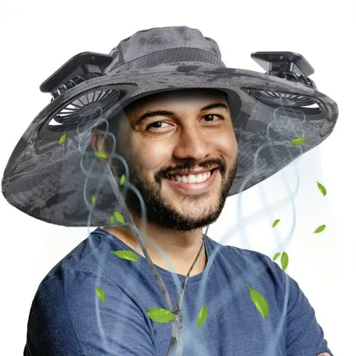 🏆 50K+ SOLD! 70% OFF – Almost Gone-⚡2025 New Ultralight Solar Fan Sun Hat – Lighter Than a Baseball!