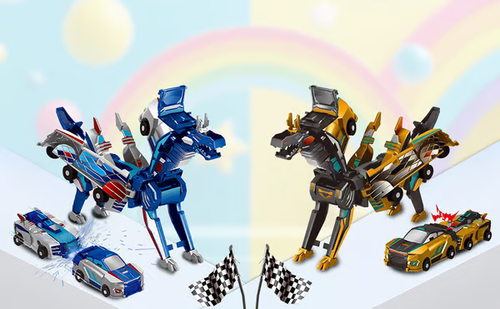 2025 New product 💥 Collision Transforming Dinosaur Car Toy