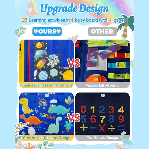 Kids Montessori Learning Activity Board