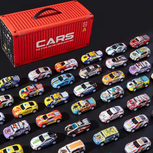 Kids 48-Piece Die-Cast Pull-Back Mini Cars Set