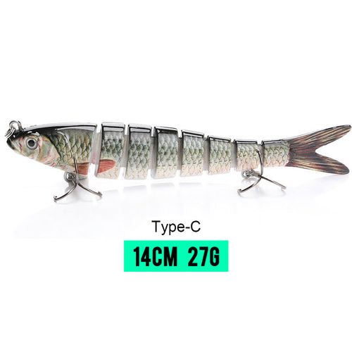 Fishing Lures for Bass Trout Multi Jointed Swimbaits Slow Sinking Bionic Swimming Lures Lifelike Bass Fishing Lures Kits