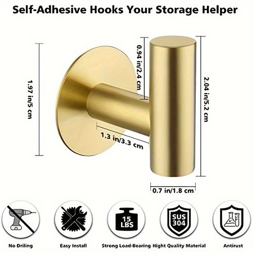 Heavy-duty towel hook