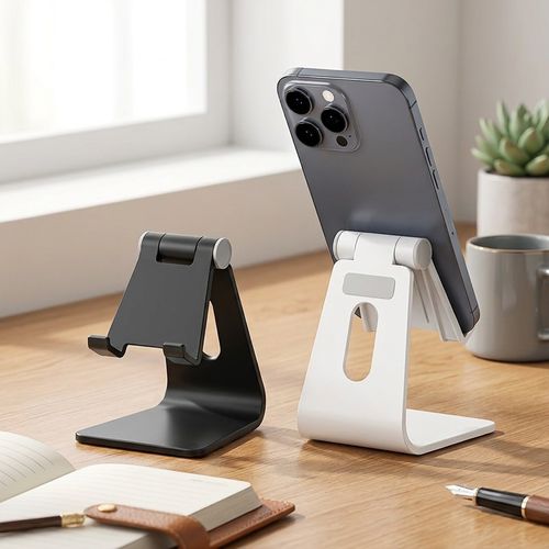 Foldable desktop phone stand