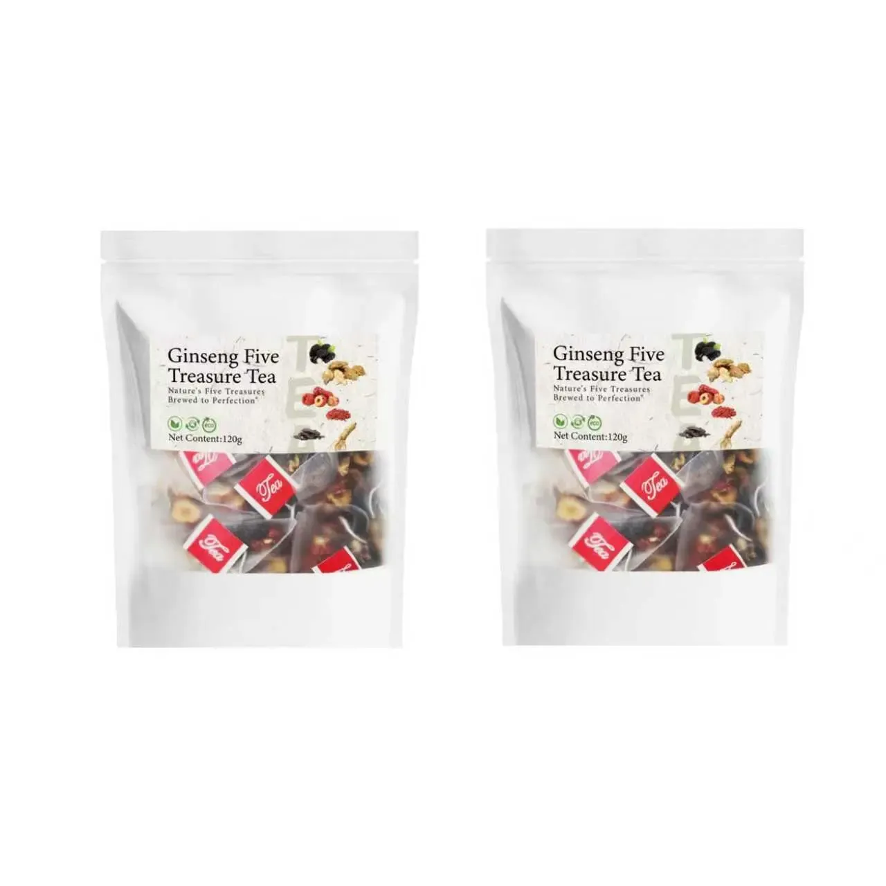 Fórmula de chá renal Chá Five Treasure Chá combinado perfumado Chá Five Treasure RedDate Wolfberry Tea Chá Saudável Masculino Chá Saudável Fórmula Herbal Mulberry Chá Saudável