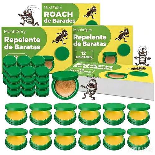 12 comprimidos naturais para afastar baratas. Eficácia duradoura no combate a baratas. Ideal para uso em residências, cozinhas, banheiros, armários, garagens e áreas de armazenamento.