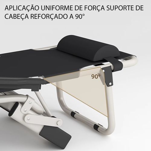 Cadeira reclinável dobrável | Posição ajustável | Cama portátil   Para cochilos no escritório, terraços, camping e praias