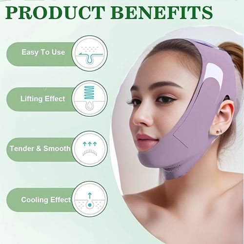 V-face facial lift, full-face anti-sagging sleep mask for double chin, V-face mask for facial contour lifting, sleep band for double chin and nasolabial folds, unisex