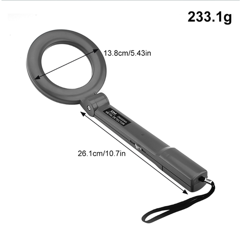 Portable metal detector with 360° rotating coil and LCD alarm - outdoor treasure hunting equipment, security checks, gold prospecting - lightweight and durable design, modern stylish scanner, comfortable handle, portable and reliable, designed for enthusiasts