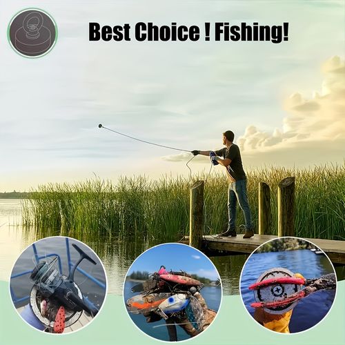 Heavy-Duty Fishing Magnetic Hook Set - Single-Sided Suction Cup, 2.36-Inch Diameter, 393.7-Inch Rope Holder and Hanging Ring, Maximum Pull Force 286.6 lbs