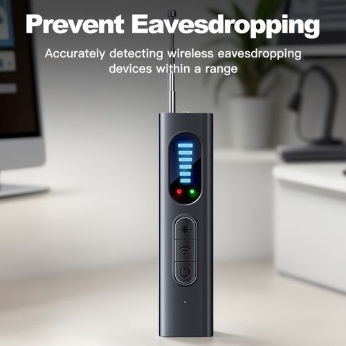 Global anti-surveillance precision detector | Strong magnetic adsorption + 3D stereoscopic scanning | Ultra-long battery life to detect hidden cameras, locators, privacy leak terminators, suitable for hotels, offices, private cars