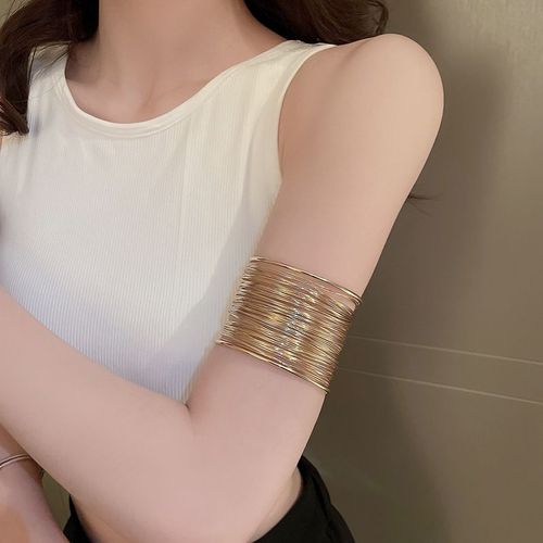 European and American exaggerated multi-layer hollow armbands, open bracelets, niche creative design bracelets, personality cold wind bracelets