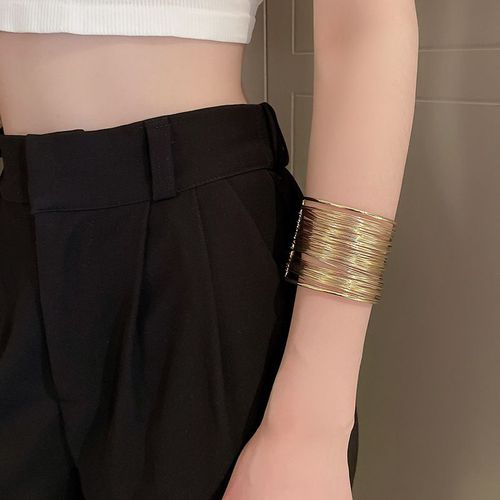 European and American exaggerated multi-layer hollow armbands, open bracelets, niche creative design bracelets, personality cold wind bracelets