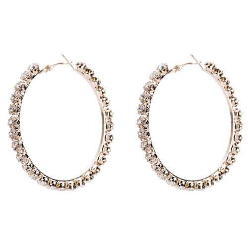 European and American exaggerated temperament ring with diamond claw chain earrings women's wish fashion