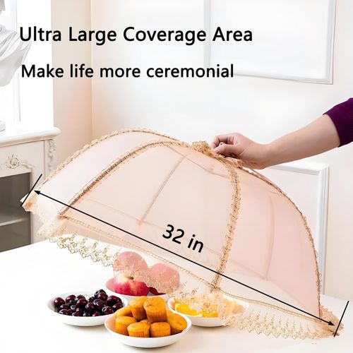 Shuwan breathable meal cover, new foldable table cover, food cover, dustproof, insect and fly proof, household vegetable cover umbrella