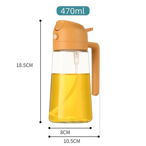 Wholesale Customizable 2-in-1 Glass Oil Bottle Convenient Olive Oil Sprayer and Dispenser with Nozzle Kitchen Cooking Tool