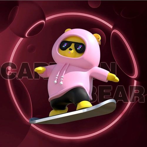 Bear cartoon temporary parking sign car car center console skateboard sliding screen ornament cute creative
