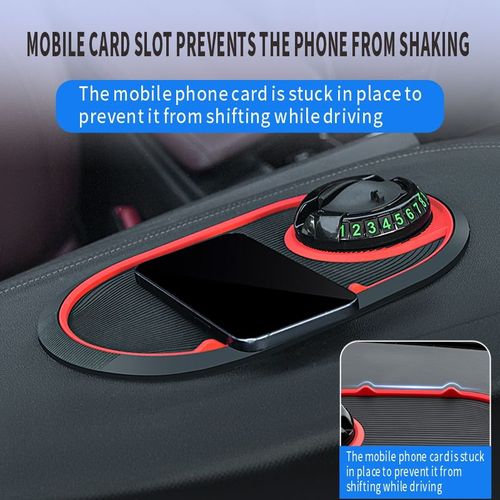 Multi-functional 4-in-1 car mobile phone anti-slip mat can hide the number plate of the mobile phone navigation bracket customization