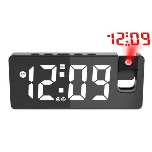 Multi-function projection alarm clock USB charging large screen digital display LED mirror clock electronic digital clock