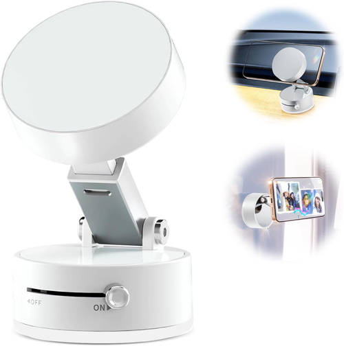 2025 New Flexible Vacuum Magnetic Suction Phone Holder Foldable Retractable Double-Sided Magnetic Mount